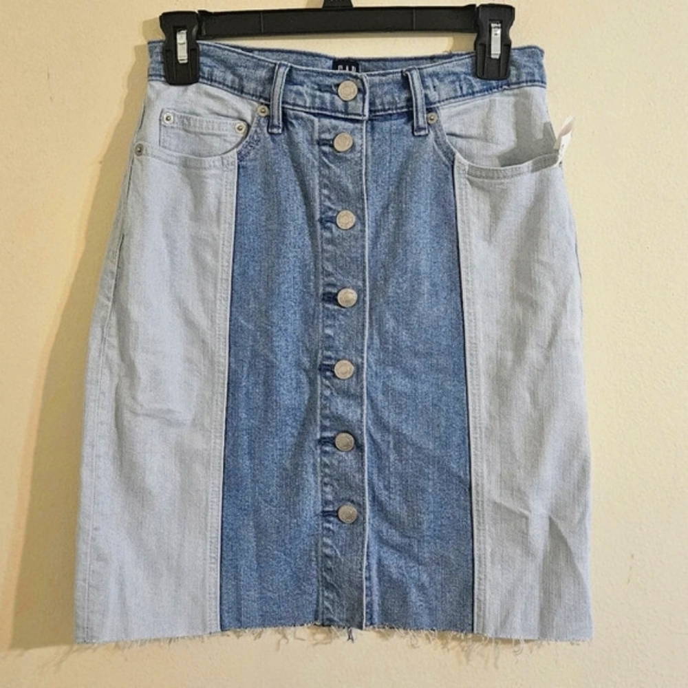 GAP Patchwork Denim Skirt NWT